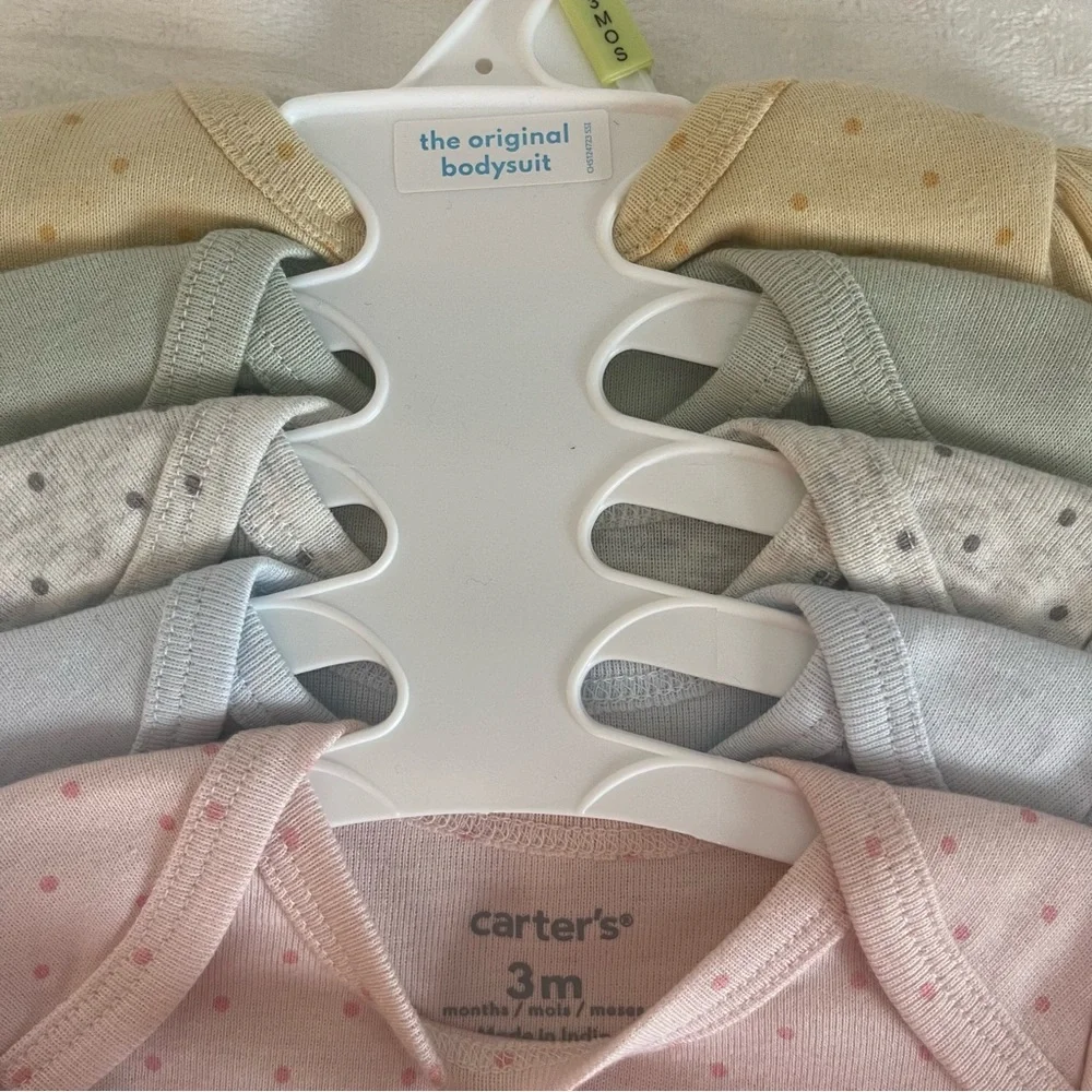 Carters baby girl 3 month bodysuits onesies NEW pink blue green animals